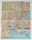 Vintage 1964 National Geographic Greater New York Manhattan Map Nyc Poster
