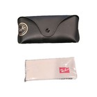 New Ray-ban Genuine Black Sunglasses Eyeglasses Case With Cleaning Cloth