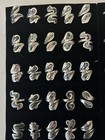 Vintage Mexican Silver Abalone Shell Rings Lot