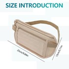 2 Pcs Travel Money Belt  Waist Wallet  Hidden Pouch For Passport  Phone  Keys  C