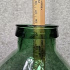 Unmarked Green Textured Art Glass Bottle Vase Large Geometric Pattern Decor