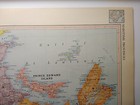 1957 Vintage Maritime Provinces Atlas Map Antique Mcm Encyclopedia Britannica