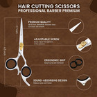Ruvanti Hair Cutting Scissors - Professional Barber Premium Shears For Salon And