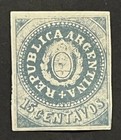 Travelstamps  Argentina Stamps Scott  7 - 15 Centavo Imperf Mint Moglh