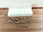 Dollhouse Miniature White Porcelain Sink Kit Kitchen Or Utility Room 1 12 Scale