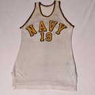 Navy Usn Number 19 Basketball Jersey Sz 40 1950s Vintage Wilson - Imperfect