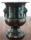 Wallace 9008 Silverplate Champagne Wine Bottle Cooler Ice Bucket Lion Head Vtg