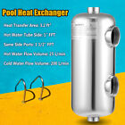Tube And Shell Heat Exchanger Stainless Steel Same Side 135k 1   1 1 2 fpt New