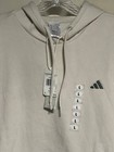 Adidas Womens Fleece Hoodie Size Large Cream Alumin Color Athleisure Activewear