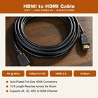 Hdmi Cable 10ft 4k High Speed Hdmi To Hdmi Cord For Hdtv Ps5 Xbox Roku Monitor