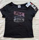 Set 3 Playeras Fila Ni  a Talla 6x Nuevas Con Etiqueta - Lila  Negro Y Rosa