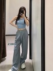 Alo Pants Thin Loose Casual Straight Yoga Sports Pants Wide Leg Pants Elastic