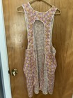 Vintage 1930   s Pink Floral Print Cotton Full Apron Handmade