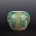 Chinese Qing Famille Rose Porcelain Cabbage Butterfly Pattern Pot 10 6 Inch          