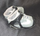 Rare Vintage Soft Leather Nike Black Grey High Top Baby Shoes Size 2c