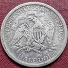 1866 S Seated Liberty Half Dollar 50c Better Grade Vf  82084