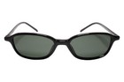 Classic   Eclectic Fashion True Old Stock Vintage Rectangle Black Sunglasses