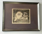 Don Swann   1889-1954 Us  Signed  pekingese  Etching  48 250 Ltd Ed Print Framed