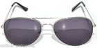 Silver Frame Smoke Lens Aviator Style Metal Sunglasses Shades Uv400 Men Women