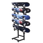 5-tiers Snowboard Storage Rack Freestanding Skateboard Holder Storage Stand