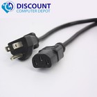 3 Prong Pin Ac Power Cord Cable For Pc Desktop Computer