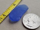 Genuine Beach Sea Glass Surf Tumbled Cornflower Light Blue Pendant Frosted R01