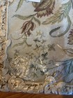 18  X 22  Handmade Wool Needlepoint Floral Pillow Case Tassels French Country