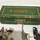Vtg Lot 8 Singer Simanco Slant Shank Sewing Attachments Lot W  Box   Tools Usa