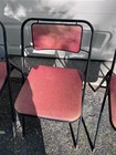 Vtg Samsonite Chair Lot Folding Metal Mid Century Modern Dining Set 4 Swag Party