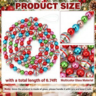 6 74ft Vintage Glass Bead Garland For Christmas Tree 90s Xmas Decor