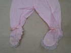 Vtg 90s Girls Set Top Pants Striped Pink Ducks Floral Footies Lace 3-6m Ruffles