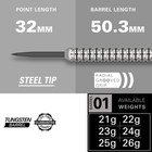 Target Darts Artemis Tungsten Steel Tip Dart Set  24g   Professional Accessor   