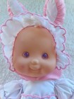 Vintage Fisher Price Puffalumps Kids Pink Baby Doll Bunny Rabbit Plush 1991