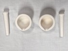 2-vintage Coorstek Glazed Porcelain Mortars   60310    Pestles   60311 