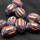 Lot Of 10 Pieces Antique Venetain African Trade Chevron Glass Unique Beads  a895