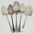 5x Vintage Antique Pie Cake Servers Flatware Silverplate Lot Reuse Repurpose