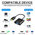 Hdmi To Vga Adapter 1080p Hd Male To Female Coverter For Laptop Pc Tv Projector
