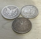 Lot Of 3 1878-1886  Morgan Silver Dollars -  90  - Bullion - Circulated