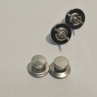 Black Onyx Rhinestone Vintage 1980 Tie Tack Lapel Pin Brooch Silver Tone Studs