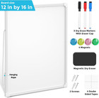 Maxgear Double-sided Dry Erase Board For Wall  16 x12  Hanging Whiteboard  Small