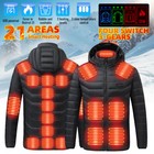 21 Areas Electric Usb Heated Jacket With Battery Men Women Heating Thermal Coat