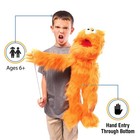 Silly Puppets Frazzle Orange Monster Puppet - 30  Furry Puppet With Movable