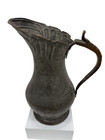 Vintage Antique Middle Eastern Islamic Copper Etched Heavy Gauge Water Pitcher