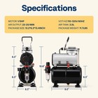 Dual Action Airbrush Kit W  1 5 Hp Compressor 110-120v Tattoo Nail Paint Art