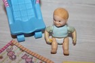 Fisher-price Loving Family Dollhouse Lot Baby Boy Doll Figure Blanket Book Seat