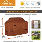 Gas Bbq Grill Cover 52 Inch 2-3 Burner 600d Heavy Duty Waterproof Outdoor Barbec
