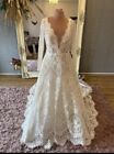 Vintage Full Lace Wedding Dresses With Long Sleeve V Neck Bridal Gowns Plus Size