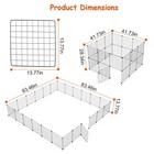 Dog Playpen Crate 23 Panel Fence Door  Pen Kennel Cage Puppy Exercise