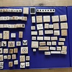 Huge Lot Of 190   Stampin Up Wood Mounted Rubber Stamps Abc Flowers Inspiration