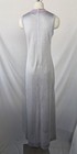Vintage 1970s  Maxi Sleeveless Metallic Silver V Neck Sz S m